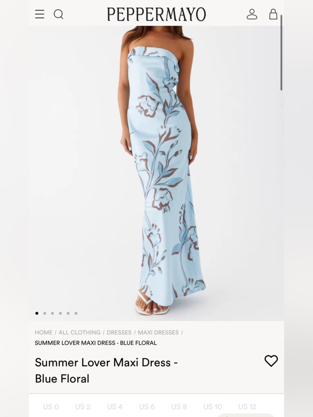 Peppermayo Summer Lover Maxi Dress - Blue Floral